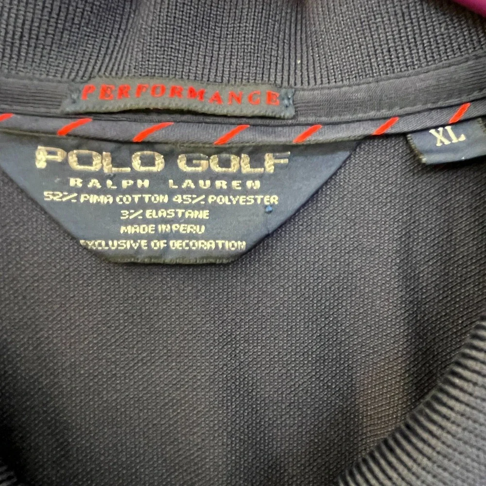 Ralph Lauren Polo Golf Shirt Men's XL Navy Soft‎ Cotton Performance Classic